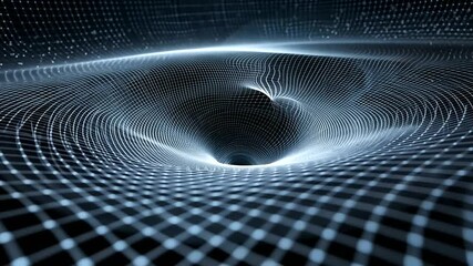 Wall Mural - Abstract Light Waves through Cosmic Space