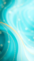 Wall Mural - abstract teal gold white wave pattern background vertical