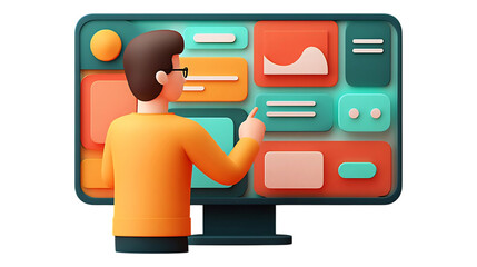 Ui ux design interface designer dashboard data visualization user experience web design app development on transparent background