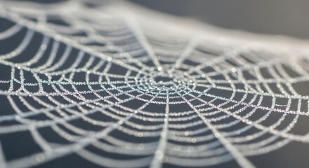 Intricate Web of Life Nature's Delicate Design Detailed Cobweb Covered in Dew Drops Revealing the Artistry of Spiders and Their Complex Construction and Stunning Natural Wonders
