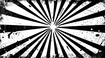 Wall Mural - grungy black and white pattern with cracks, scuffs, chips, black and white image of a splatter of pa