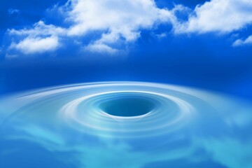Wall Mural - Digitally generated circle in sky