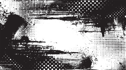 Wall Mural - grunge vector background. black and white texture. abstract monochrome grunge for vector grunge brus