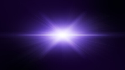 Wall Mural - abstract optical purple light lens flares flickering background.