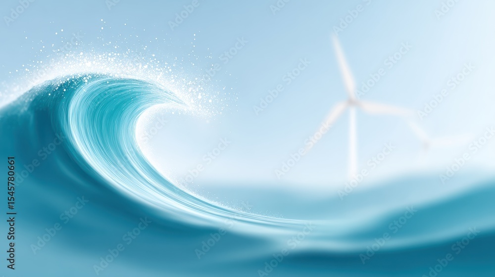 Ocean wave energy as a sustainable power solution, with wave-powered ...