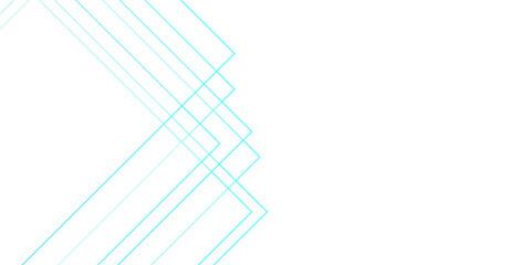 Wall Mural - abstract minimalistic background with overlapping cyan lines forming geometric diamond and square sh