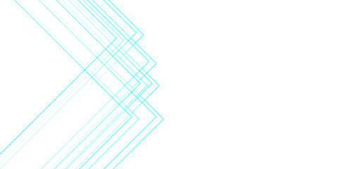 Wall Mural - abstract minimalistic background with overlapping cyan lines forming geometric diamond and square sh