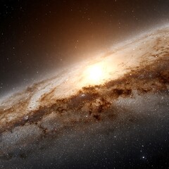 Wall Mural - Majestic spiral galaxy cosmic dust stars nebula space