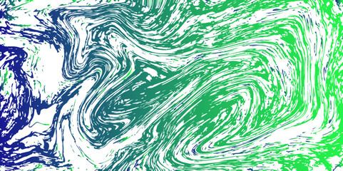 Canvas Print - abstract marbled texture background with swirling green and teal patterns. fluid, organic motion wit
