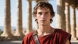© alfa - alexander the great  in tunic temple backdrop