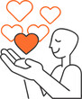 © graphicslant9014451 - Person Holding a Heart Illustration Representing Love, Care, Compassion, and Emotional Support