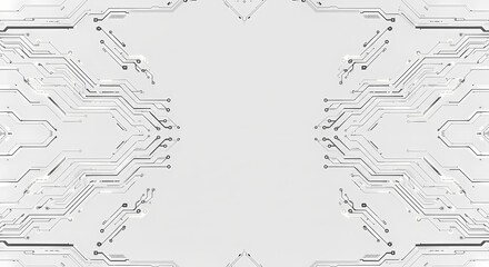 Wall Mural - Abstract Circuit Board Design with Detailed Lines and Geometric Patterns