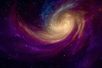 Wall Mural - spiral galaxy in deep space