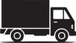 © Rita - Simple black and white vector illustration of a delivery truck for logistics and shipping