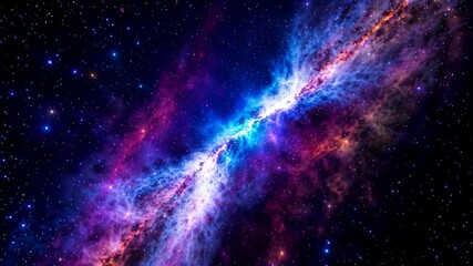 Wall Mural - a colorful galaxy with stars and nebulas