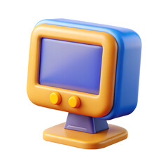Computer 3D Plastic Icon