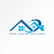 © Ags_Byn - Logo design graphic concept creative premium vector stock image top sell simple roof house with recycle cut swoosh renewable energy home development