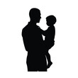 © Putu - Father holding child silhouette for family love bonding and caring parenting illustration
