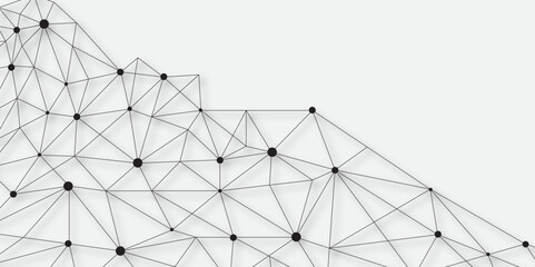 Abstract elegant background gray line texture. Polygonal Mesh Background Vector design digital technology concept Global network connection data structure. data concept, wallpaper. vector illustration