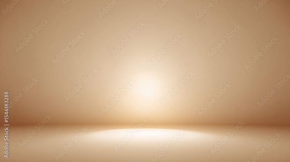 Soft gradient beige background with glowing spotlight in center ...