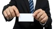 © STDG - Businessman, Business, Card, Businessman Holding Blank Business Card