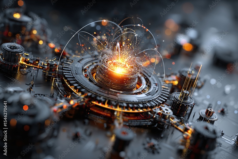 AI Brain Revolution: Futuristic Core of Intelligence & Data Processing ...