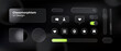 © Ihor - Glassmorphism UI. User interface elements for mobile app. Glass texture icons set. Vector. Simple modern design. For web, social media, business. Eps10 illustration. Abstract background. Black color.