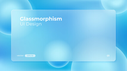 Wall Mural - glassmorphism ui. user interface elements for mobile app. glass texture icons set. vector. simple mo