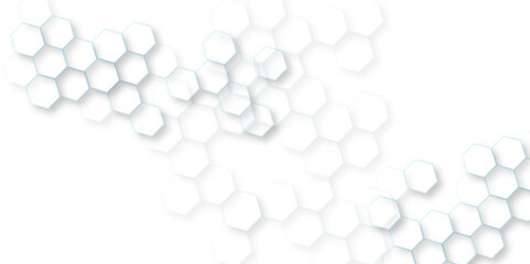 Wall Mural - hexagonal backdrop for cosmetic and technology concepts, geometric mesh cell texture. modern futuris