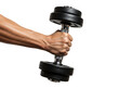 © dipu - Hand holding black dumbbell isolated on transparent background