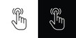 © Vince - Finger control icon in black. flat graphic vector icon