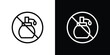 © Vince - Forbidden perfume signs in black. flat graphic vector icon