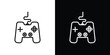 © Vince - Game console icon in black. flat graphic vector icon