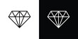 © Vince - Gem icon in black. flat graphic vector icon