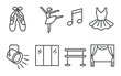 © Soliannikov Yevhenii - Ballet icons set – outline, dance and performance art symbols in a sleek style
