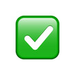 © dlyastokiv - Green check mark emoji icon, approval button sign