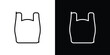 © Vince - Plastic bag icon in black. flat graphic vector icon