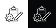 © Vince - Project management icon in black. flat graphic vector icon