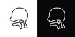 © Vince - Swallowing reflex icon in black. flat graphic vector icon