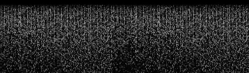 Binary code black and green background with digits moving on screen, Concept of digital age. Algorithm binary, data code, decryption and encoding, row matrix background.