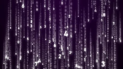 White matrix raining binary code black background animation, Concept of digital age. Algorithm binary, data code, decryption and encoding, row matrix. stock video