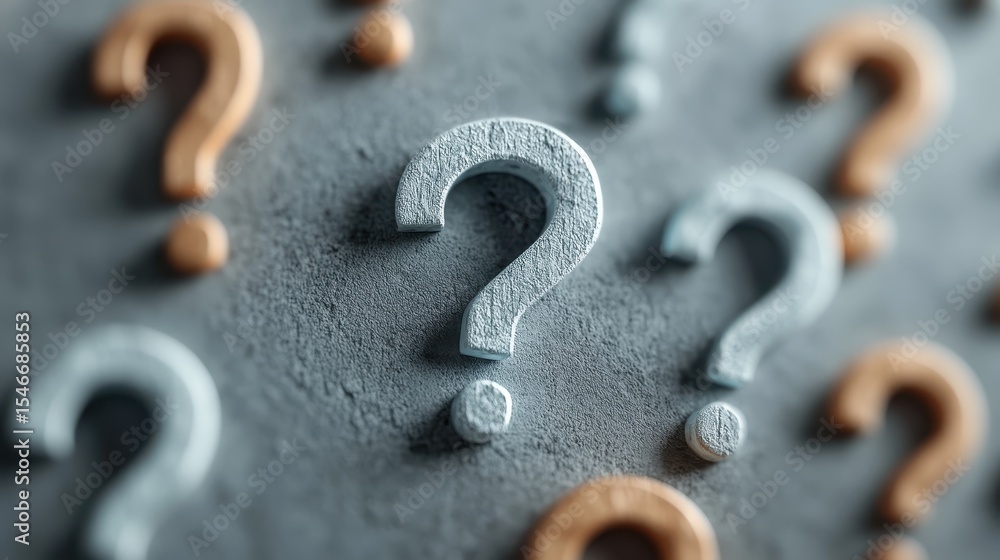 Question Mark Innobvative Intriguing question marks emerge from a textured background ...