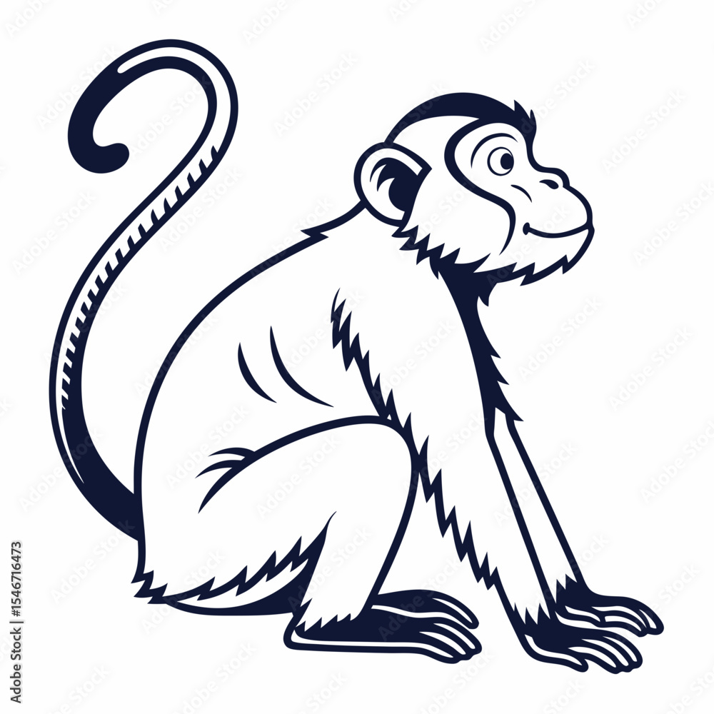 monkey vector file, cute monkey Stock Vector | Adobe Stock
