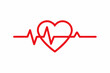© Mia - Heartbeat cardiogram: a medical symbol of love, health, and life's pulse