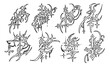 © Neocozmo Graphic - Cybersigilsm tattoo design set , neo tribal tattoo art design set