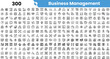 © Sk Sa - A collection of monochrome icons representing various aspects of business management, showcasing efficiency and organization.