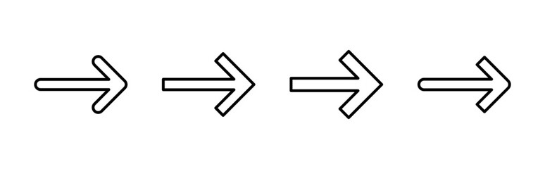 Wall Mural - arrow icon set. arrow symbol. arrow sign for your web design.