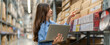 © Art_Photo - Female engineer is handling shipping and checking stock inventory in the warehouse with a laptop, industry, import-export, inventory management, logistics, global transportation at warehouse, business
