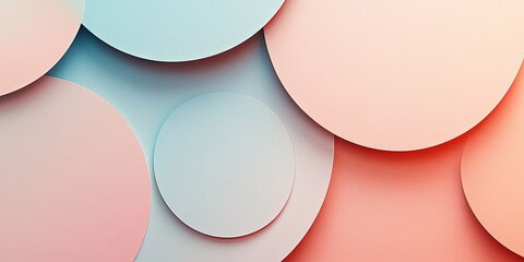 Sticker - overlapping circles with clean edges and soft colors, perfect for creating a simple, minimalist back
