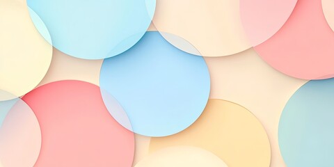 Sticker - overlapping circles with clean edges and soft colors, perfect for creating a simple, minimalist back